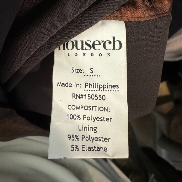 NEW House of CB 'Daphne' Antique Copper Lace up Mini Dress Size S #2016 - Picture 9 of 10